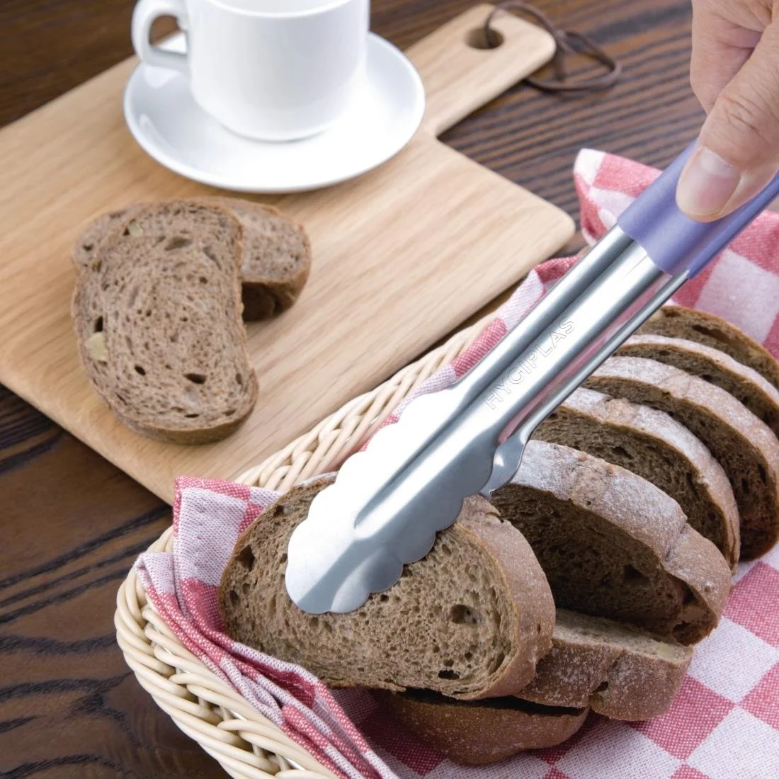 Hygiplas Colour Coded Serving Tong Purple 300mm - Image 5