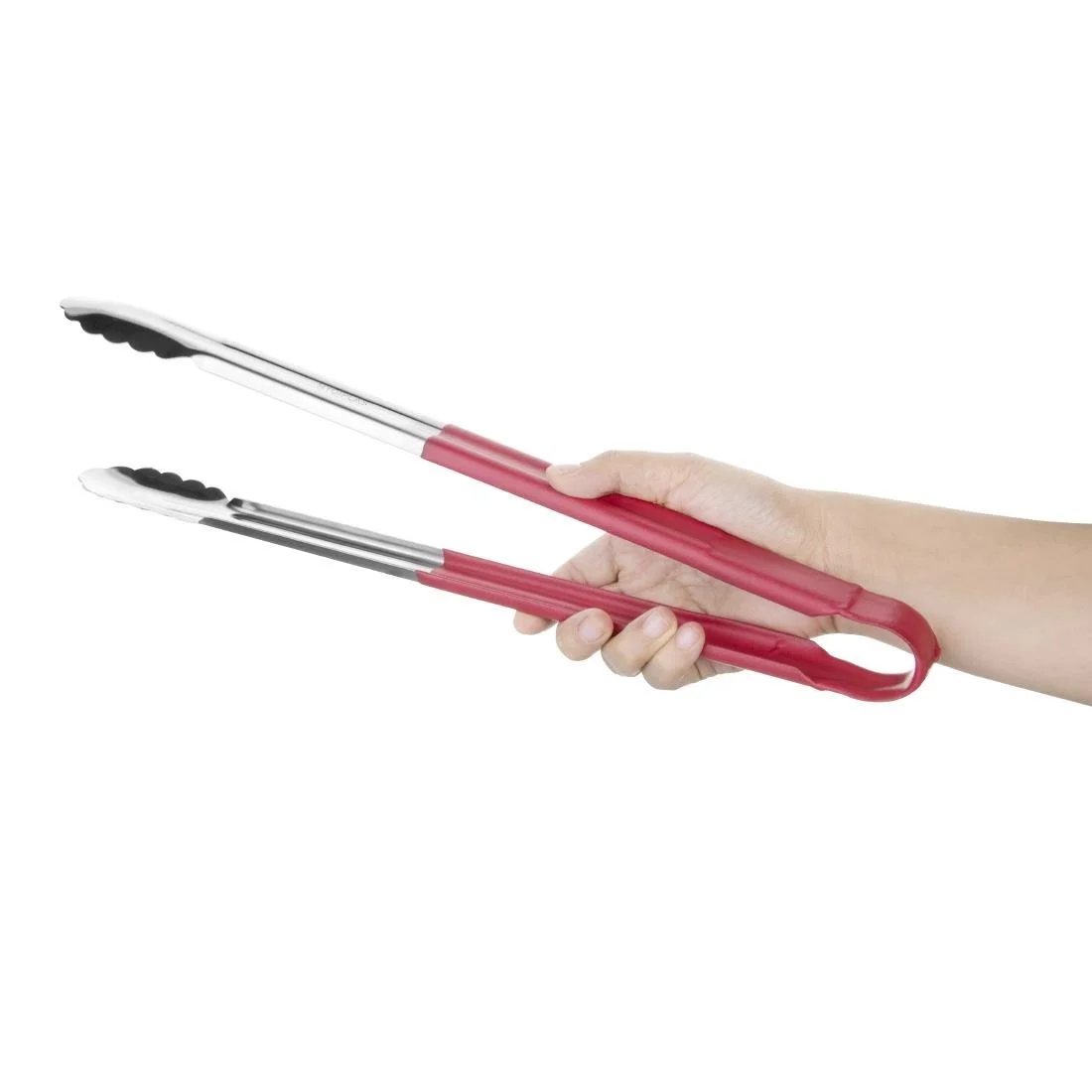 Hygiplas Colour Coded Serving Tong Red 405mm - Image 2