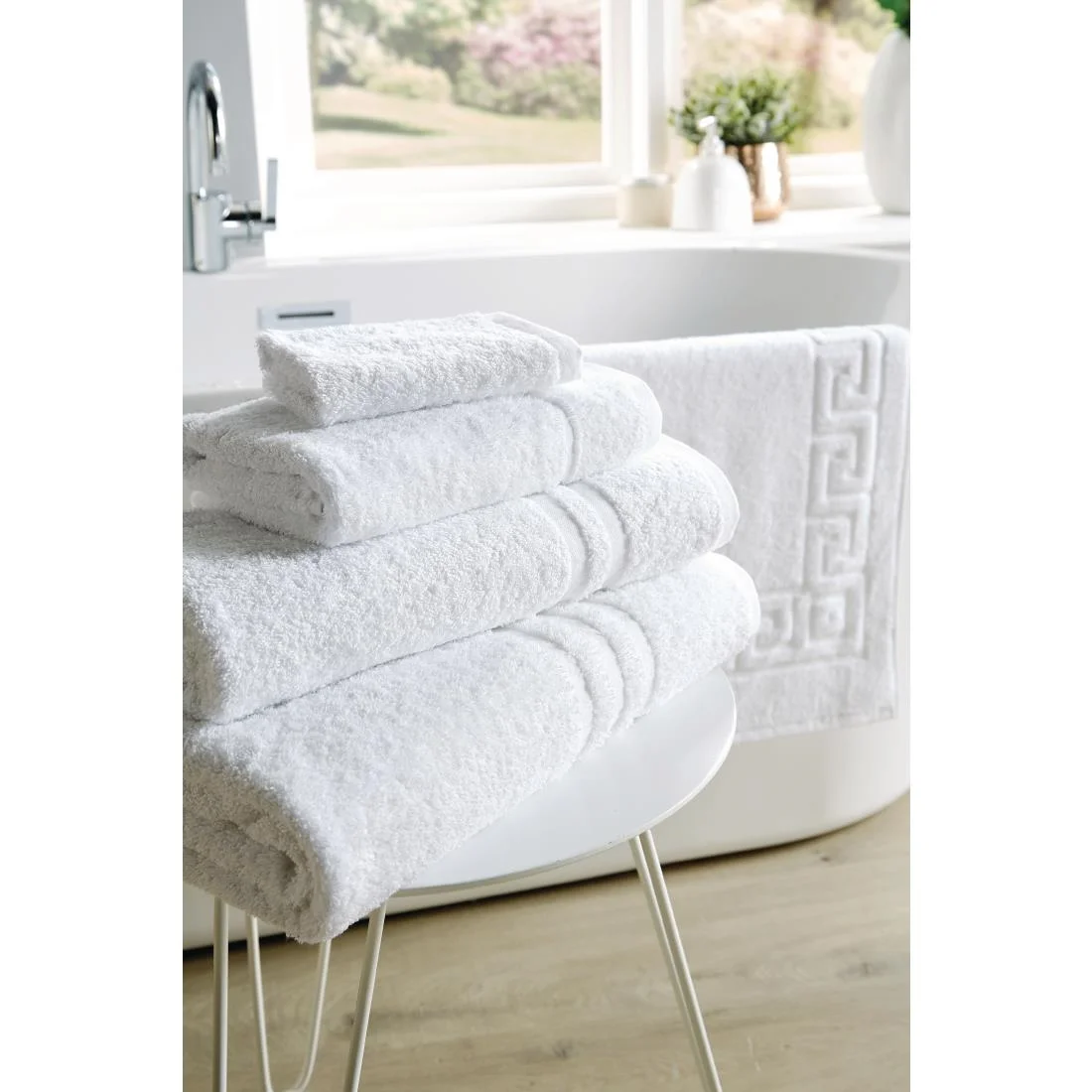 Eco Towel White Face Cloth 30x30cm (10 Pack) - Image 3