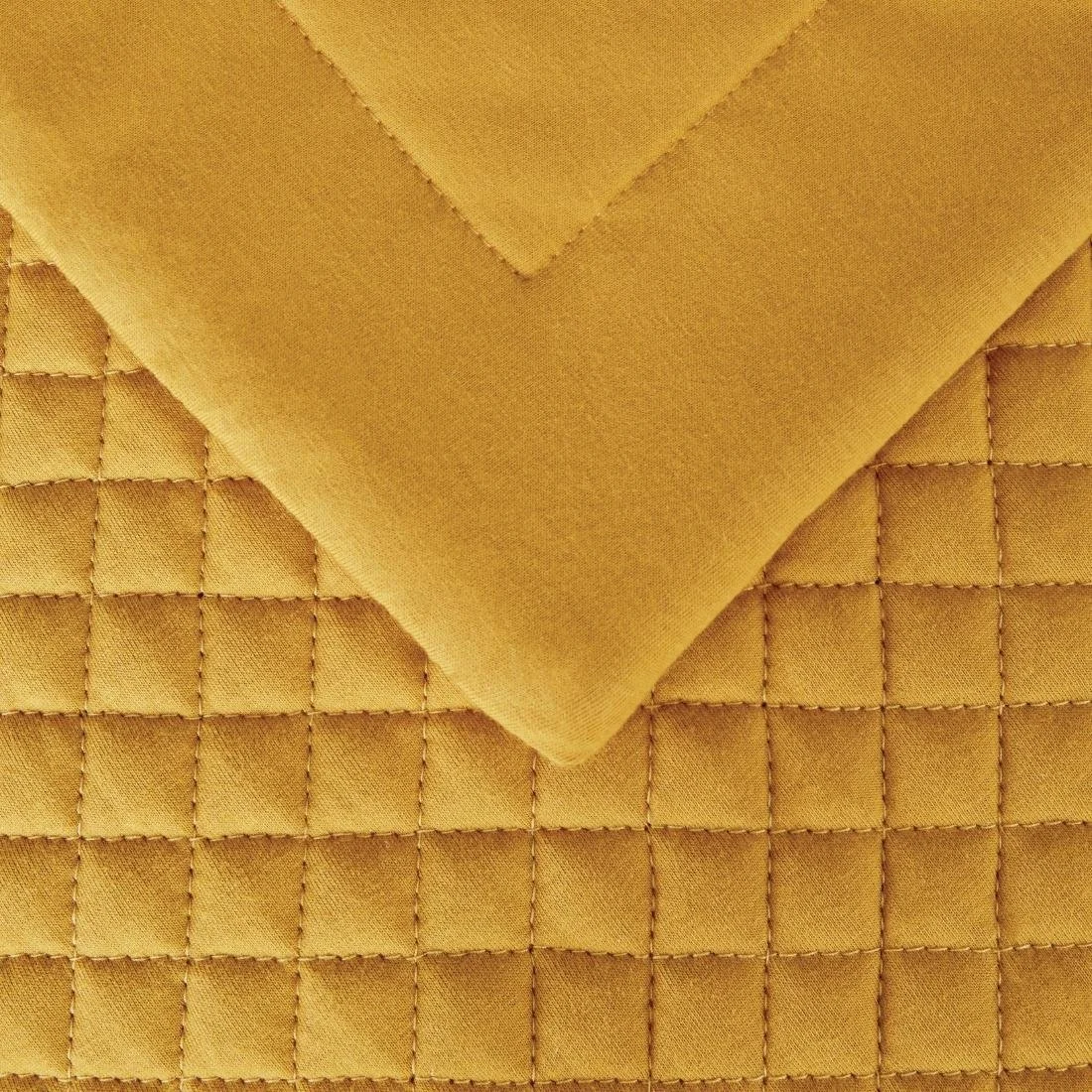 Mitre Essentials Quilted Waffle Bed Runner Ochre - Image 2