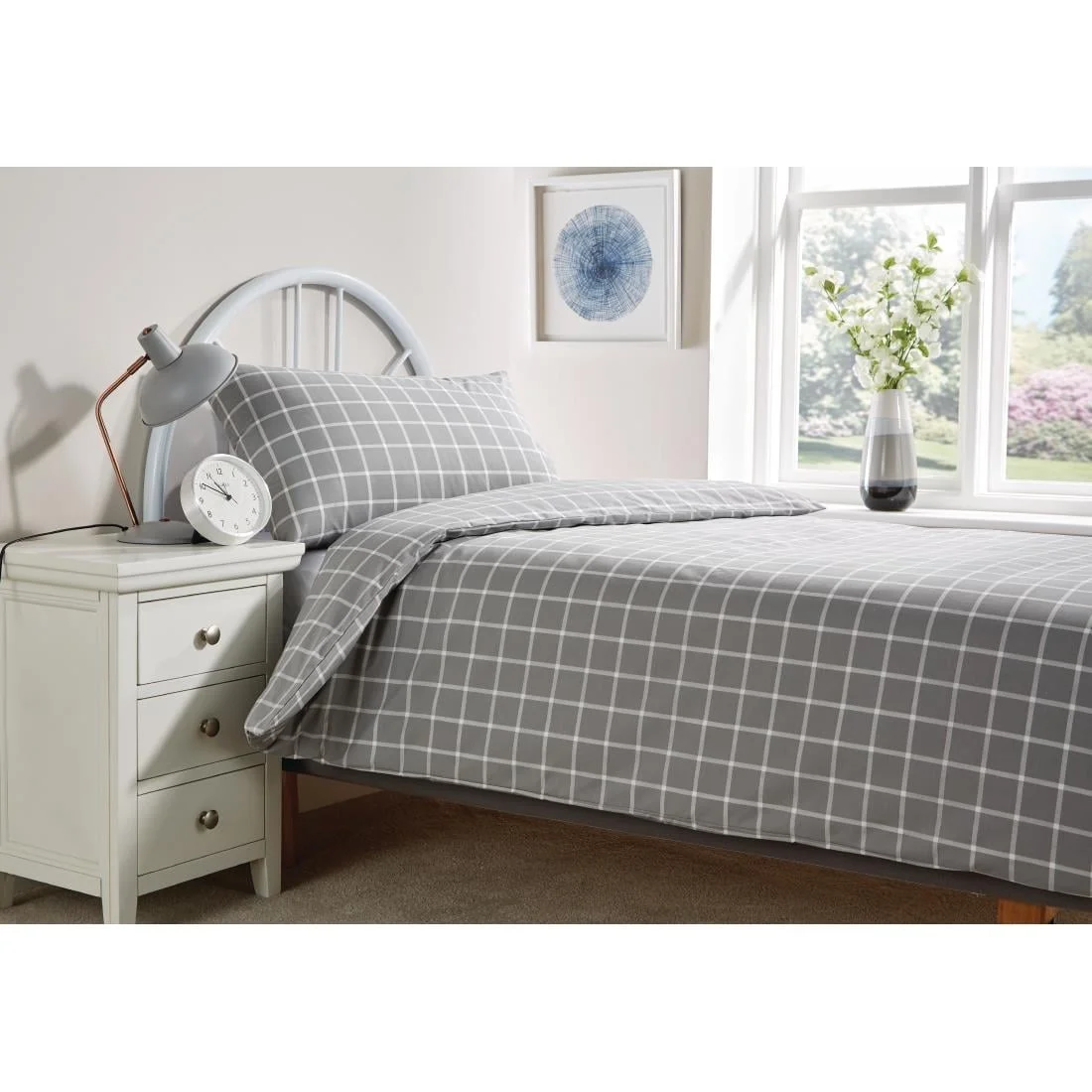 Mitre Essentials Stirling Pillowcase Grey 48 x 75cm - Image 2