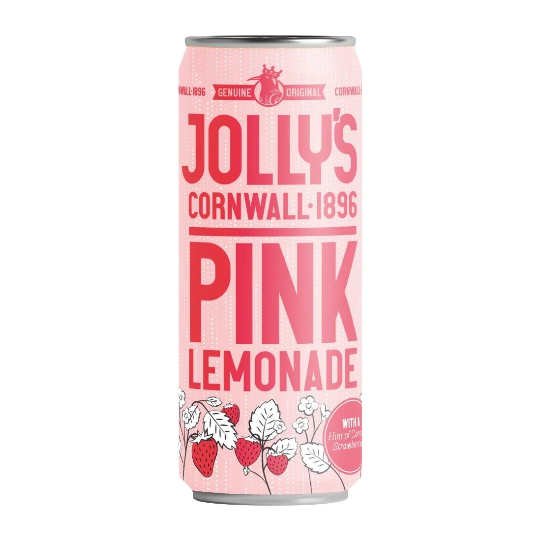 Jolly's Cornish Pink Lemonade Cans 250ml (24 Pack)