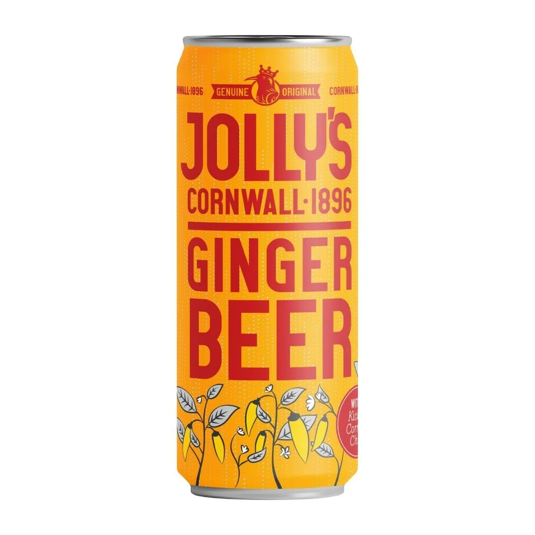 Jolly's Cornish Ginger Beer Cans 250ml (24 Pack)
