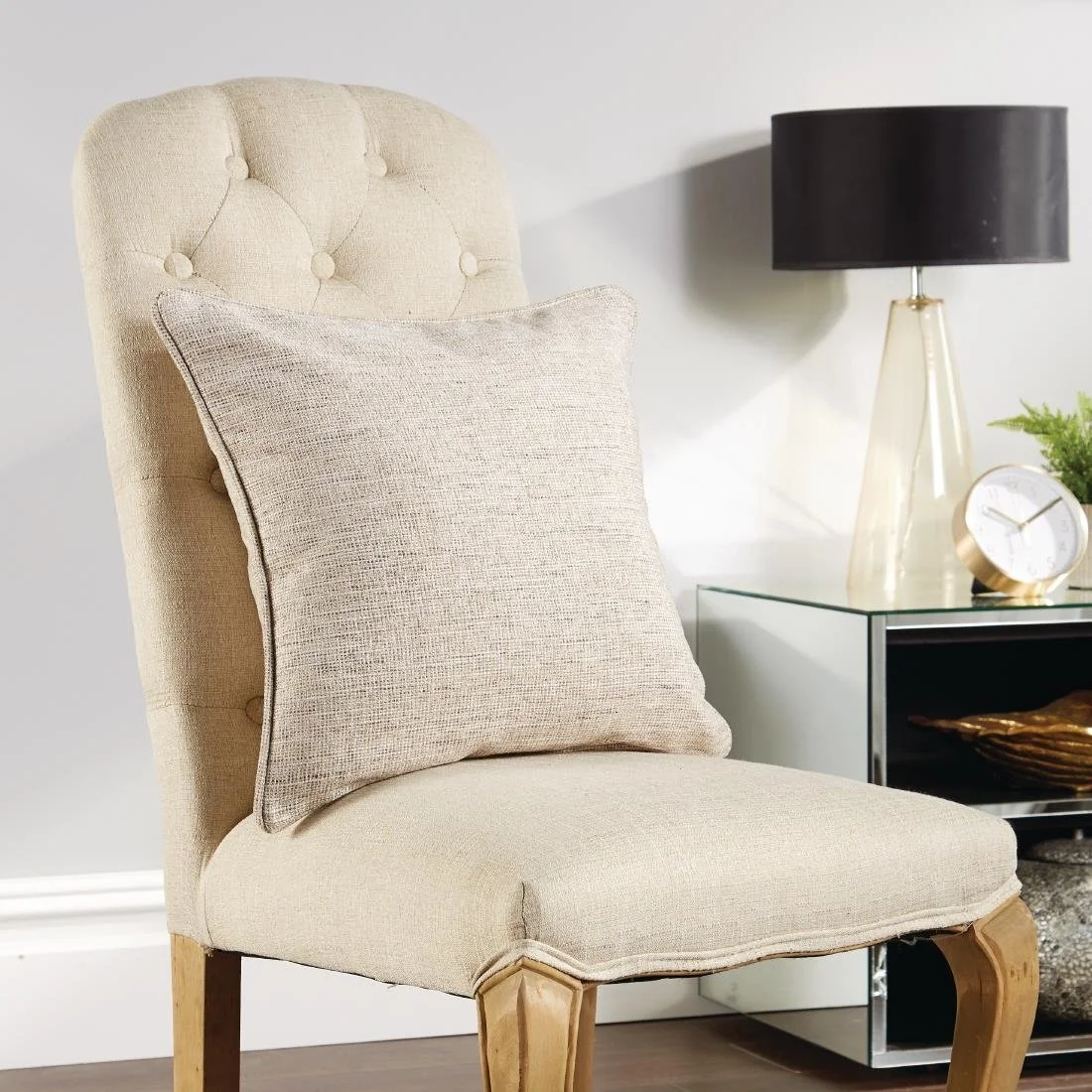 Mitre Polaris Throw Cushion Latte 43 x43cm - Image 1