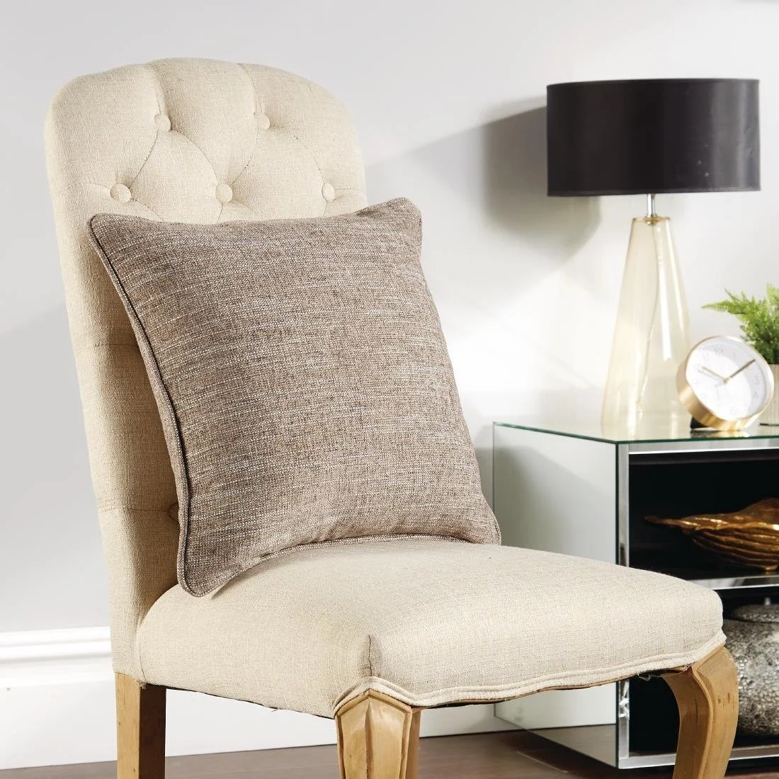 Mitre Polaris Throw Cushion Mocha 43 x43cm - Image 1