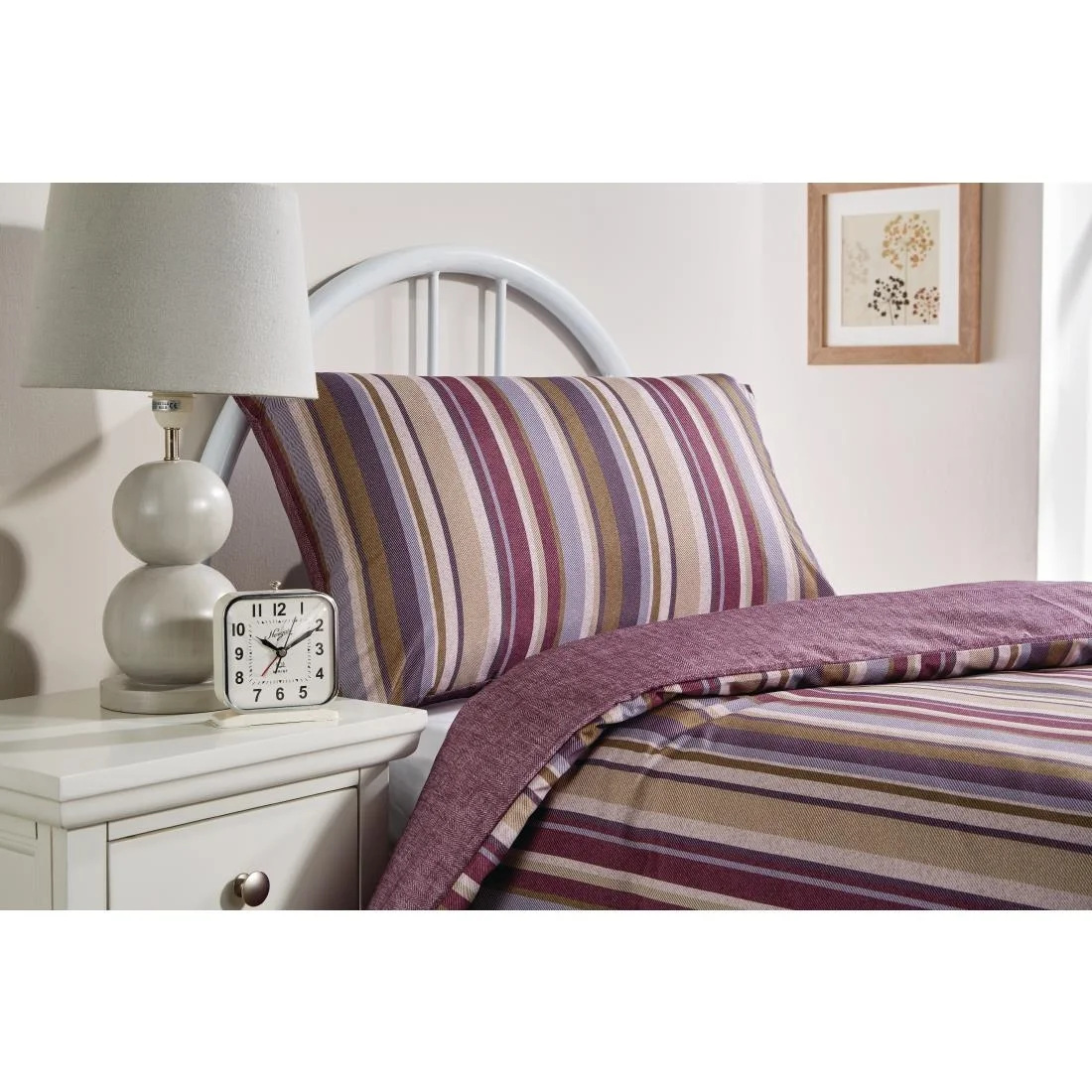 Mitre Essentials Fiorella Duvet Cover Aubergine Single