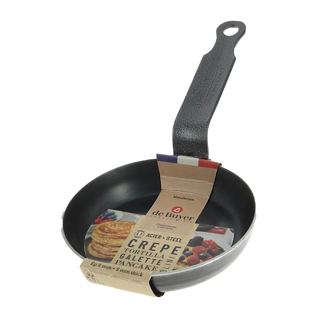 De Buyer Black Iron Blinis Pan 12cm - Image 1