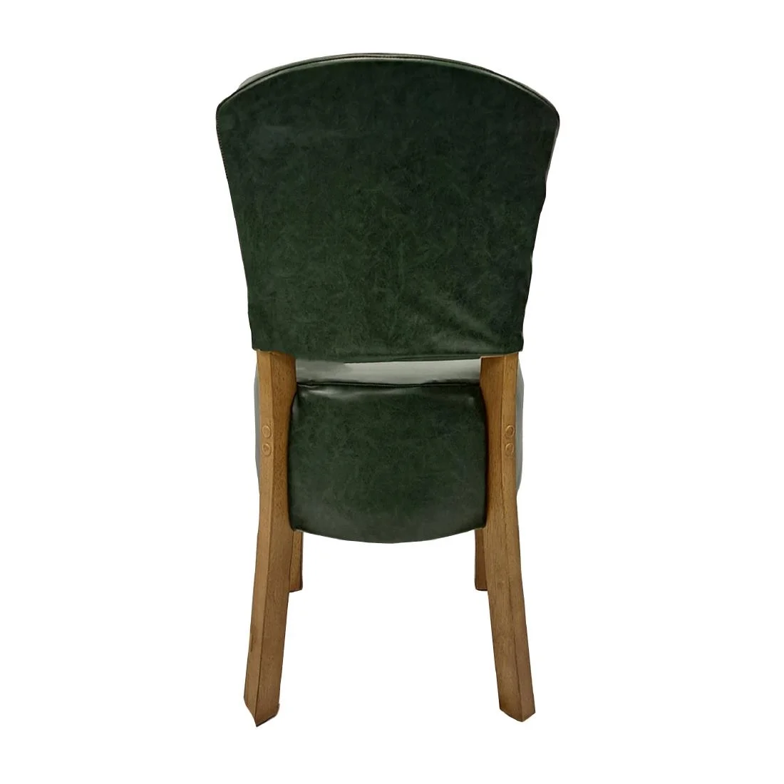 Hanoi Dining Chair In Weathered Oak with Bison Vinyl Cedar (Pack of 2) - Image 2