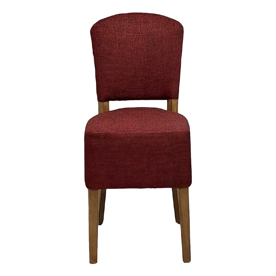 Hanoi Dining Chair In Weathered Oak with Shetland Scarlet Seatpad (Pack of 2) - Image 2