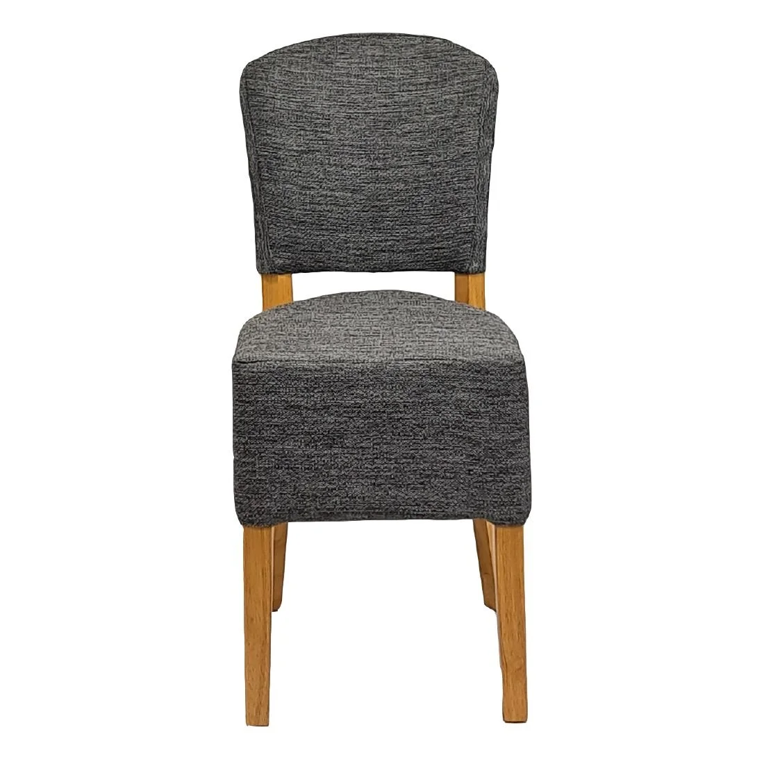 Hanoi Dining Chair In Soft Oak with Shetland Smoke Seatpad (Pack of 2) - Image 2