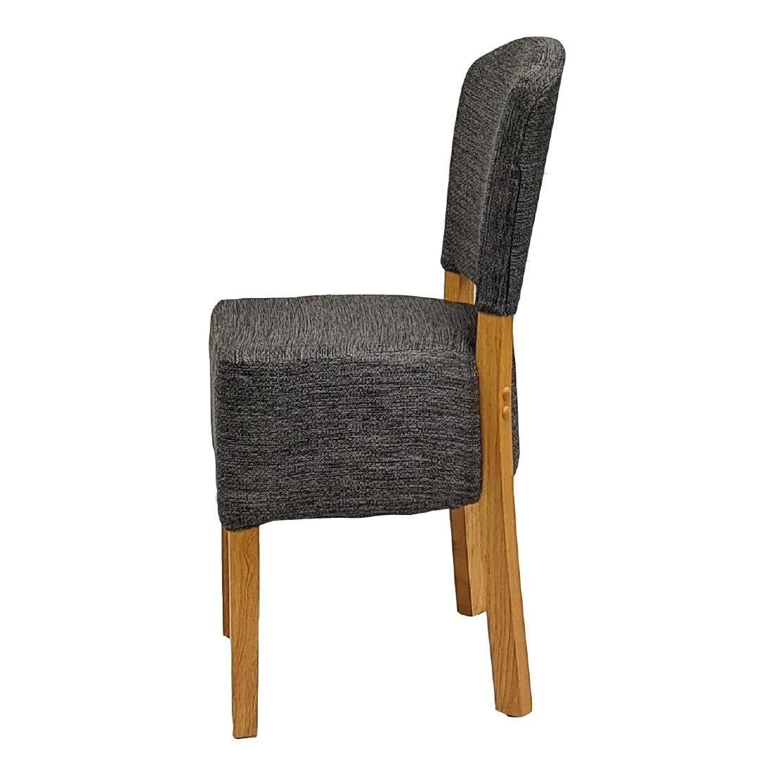 Hanoi Dining Chair In Soft Oak with Shetland Smoke Seatpad (Pack of 2) - Image 3