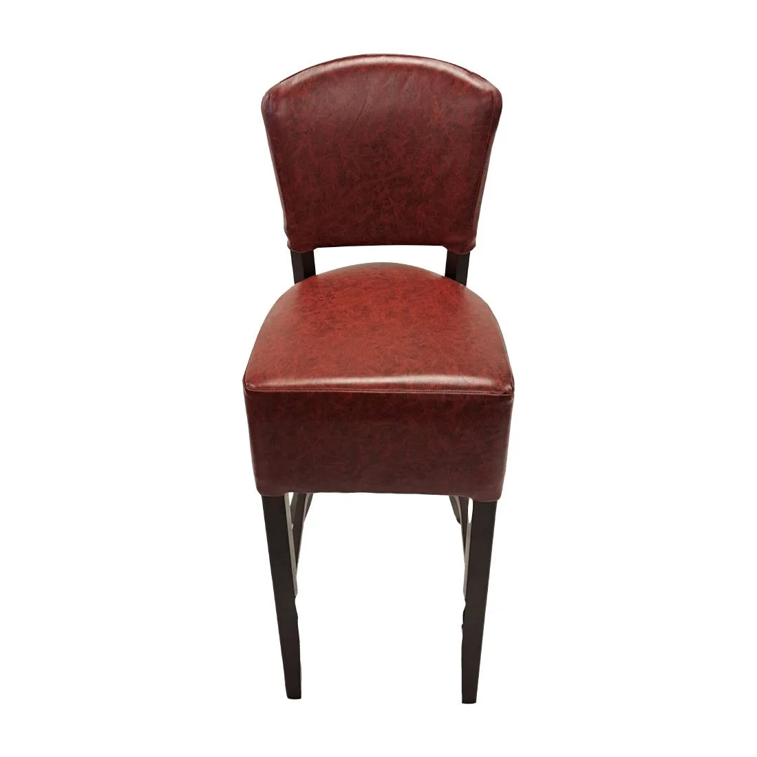 Hanoi Bar Chair in Dark Walnut with Bison Bordeaux Vinyl - Image 2