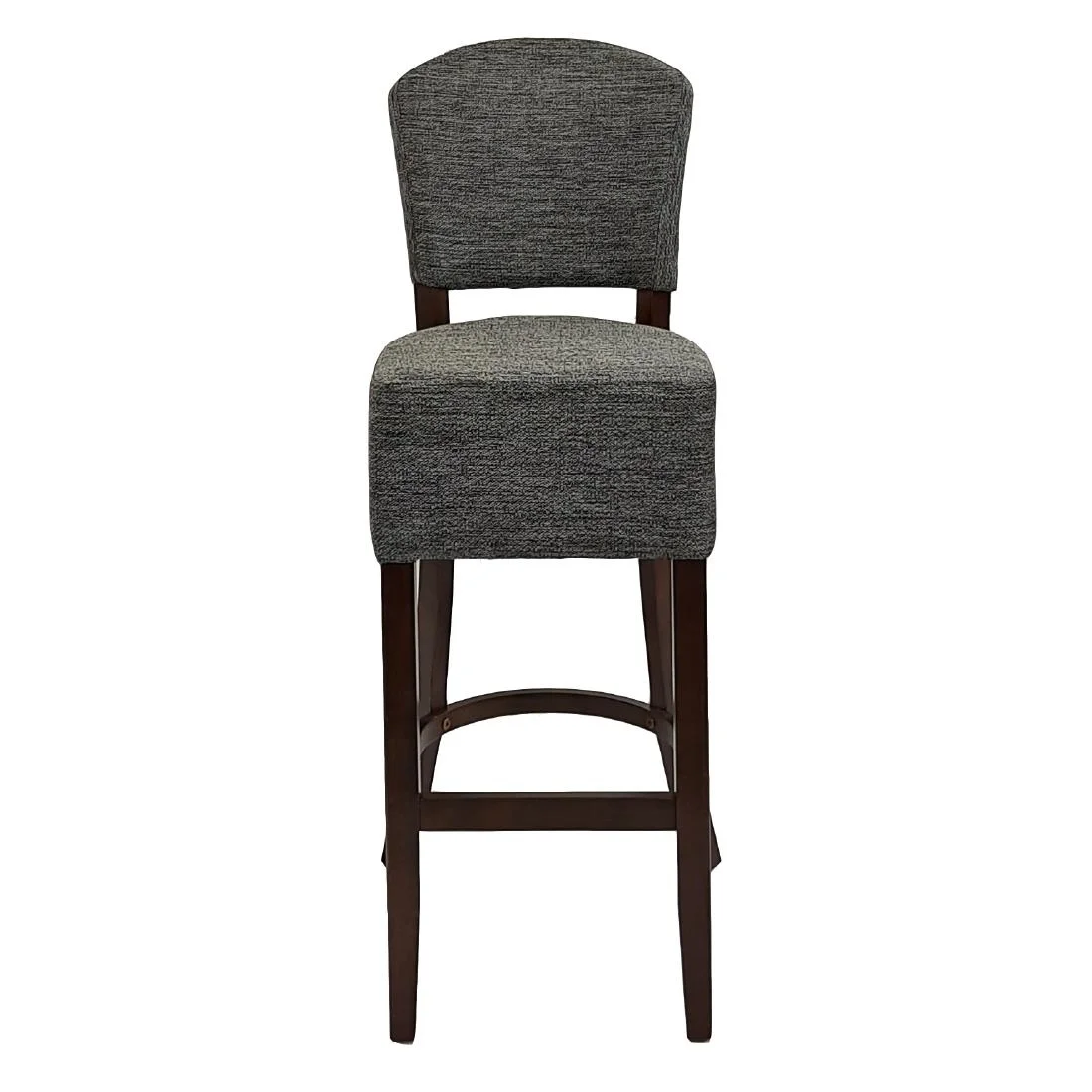 Hanoi Bar Chair in Dark Walnut with Shetland Smoke Seatpad - Image 3