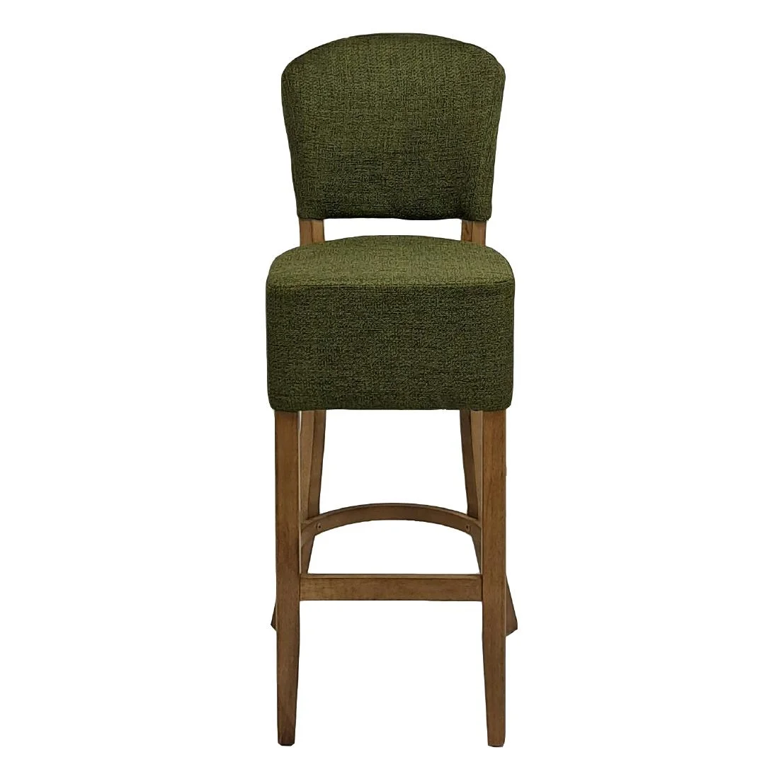 Hanoi Bar Chair in Weathered Oak with Shetland Forest Seatpad - Image 2