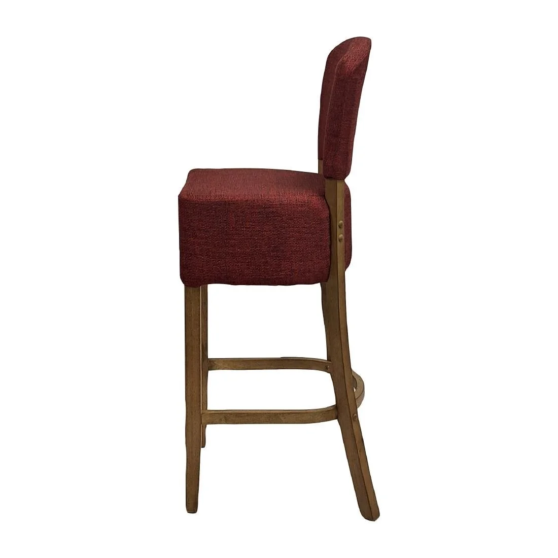 Hanoi Bar Chair in Weathered Oak with Shetland Scarlett - Image 2