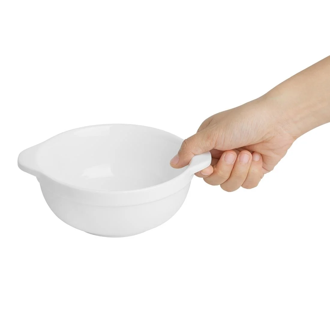 Olympia Whiteware Eared Bowls 640ml (4 Pack) - Image 4