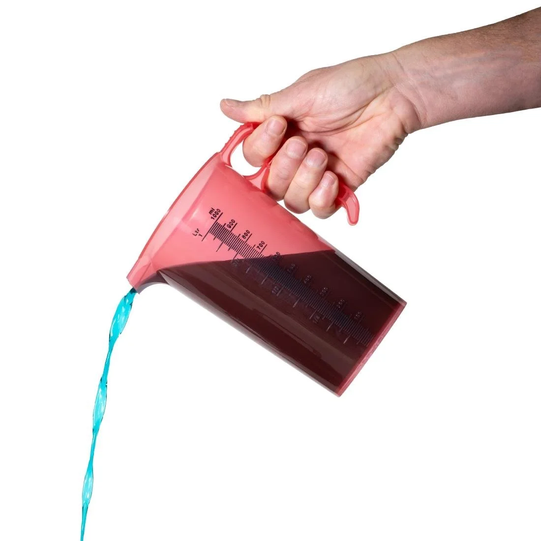 Pro-Measures Polypropylene Measuring Jug Red 1Ltr - Image 2