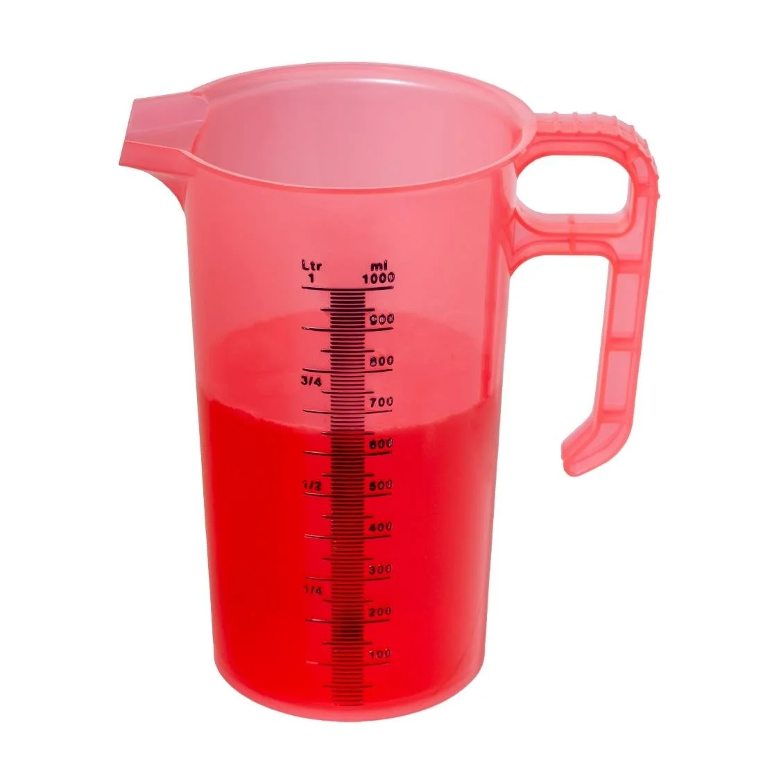 Pro-Measures Polypropylene Measuring Jug Red 1Ltr - Image 3