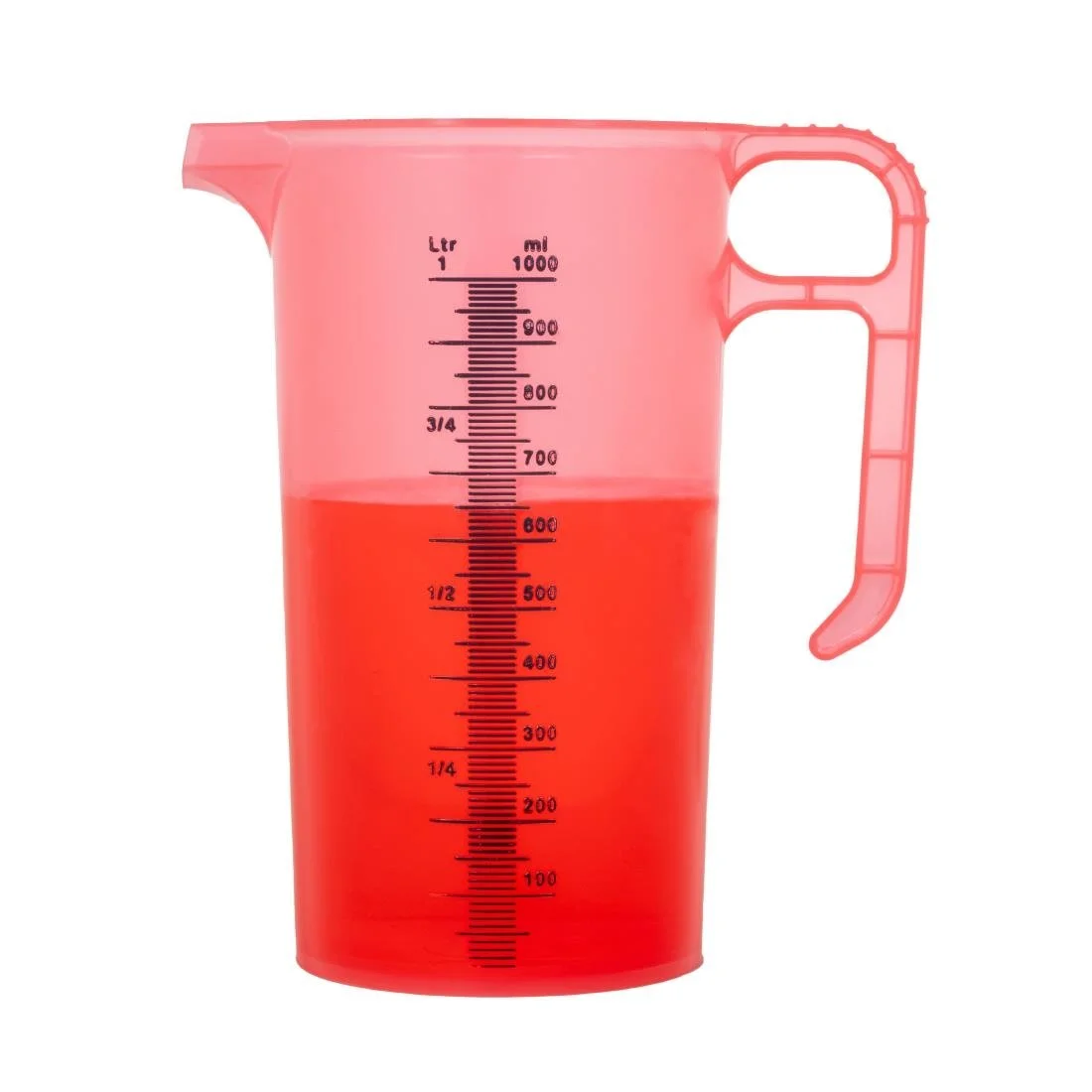 Pro-Measures Polypropylene Measuring Jug Red 1Ltr - Image 4