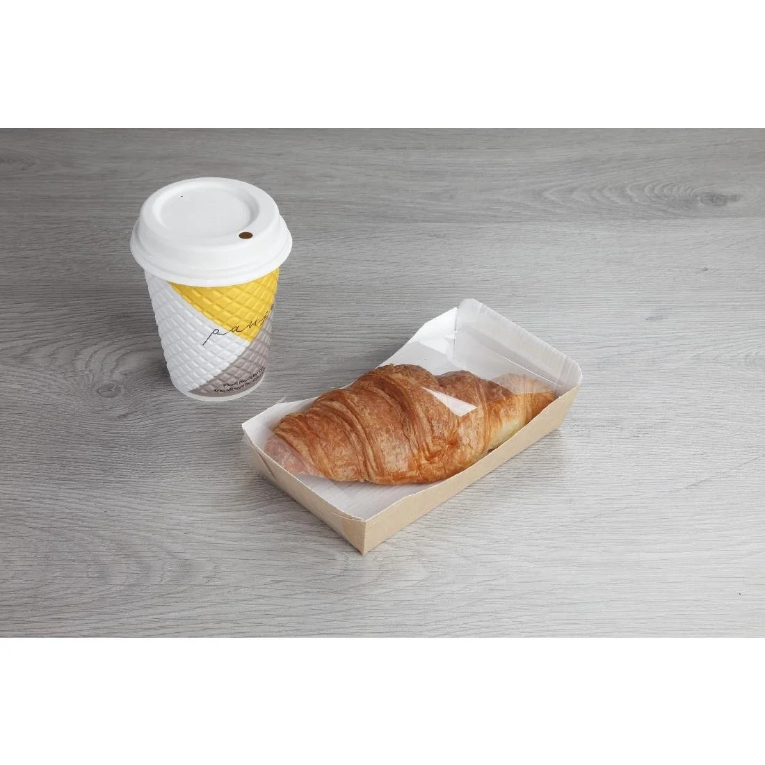Huhtamaki Taste Croissant Tray with PET Film 'Sneezeguard' (320 Pack) - Image 2