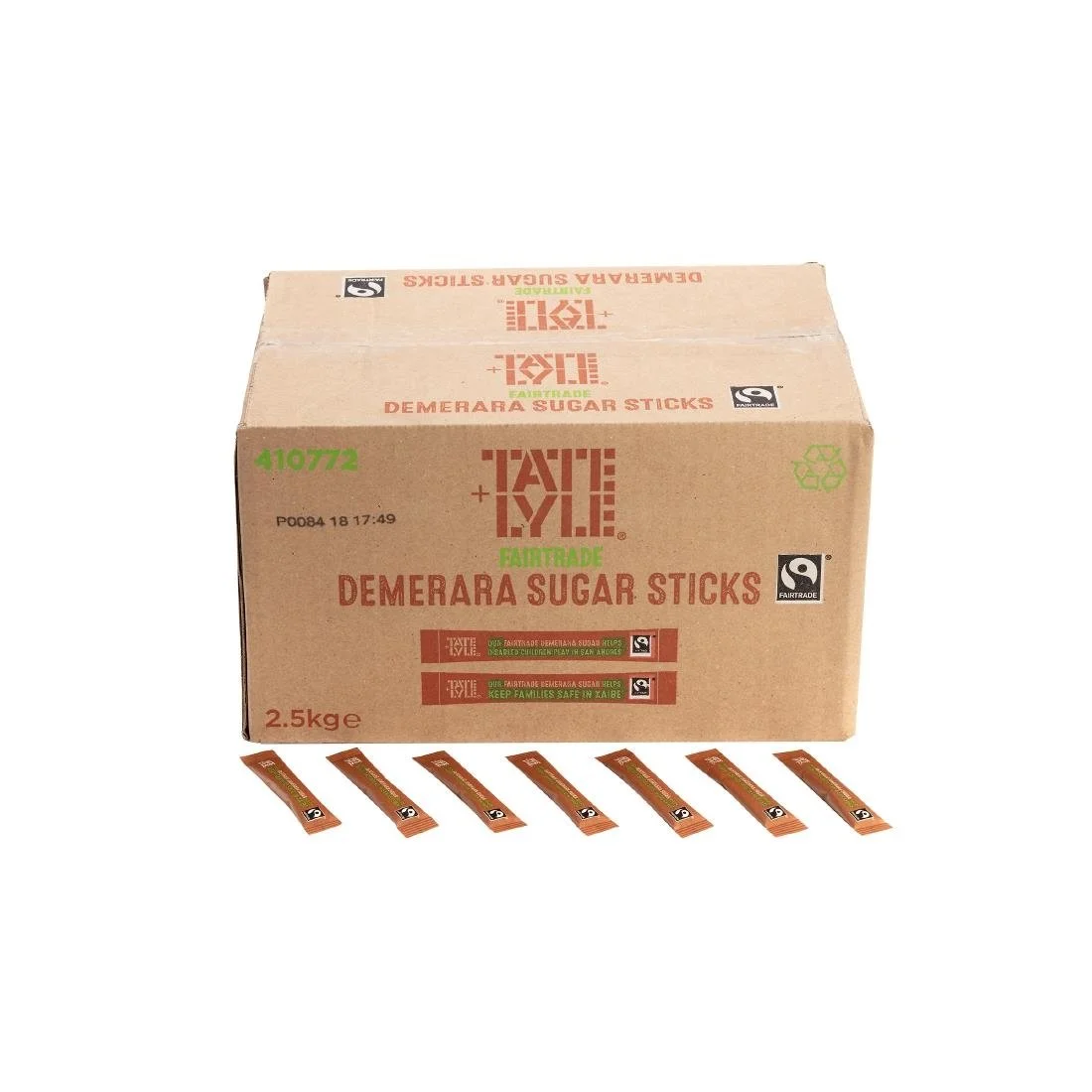 Tate & Lyle Fairtrade Demerara Sugar Sticks (1000 Pack) - Image 2