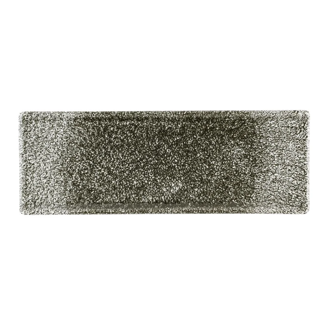 Churchill Raku Quartz Black Oblong Plates 250 x 90mm (6 Pack)