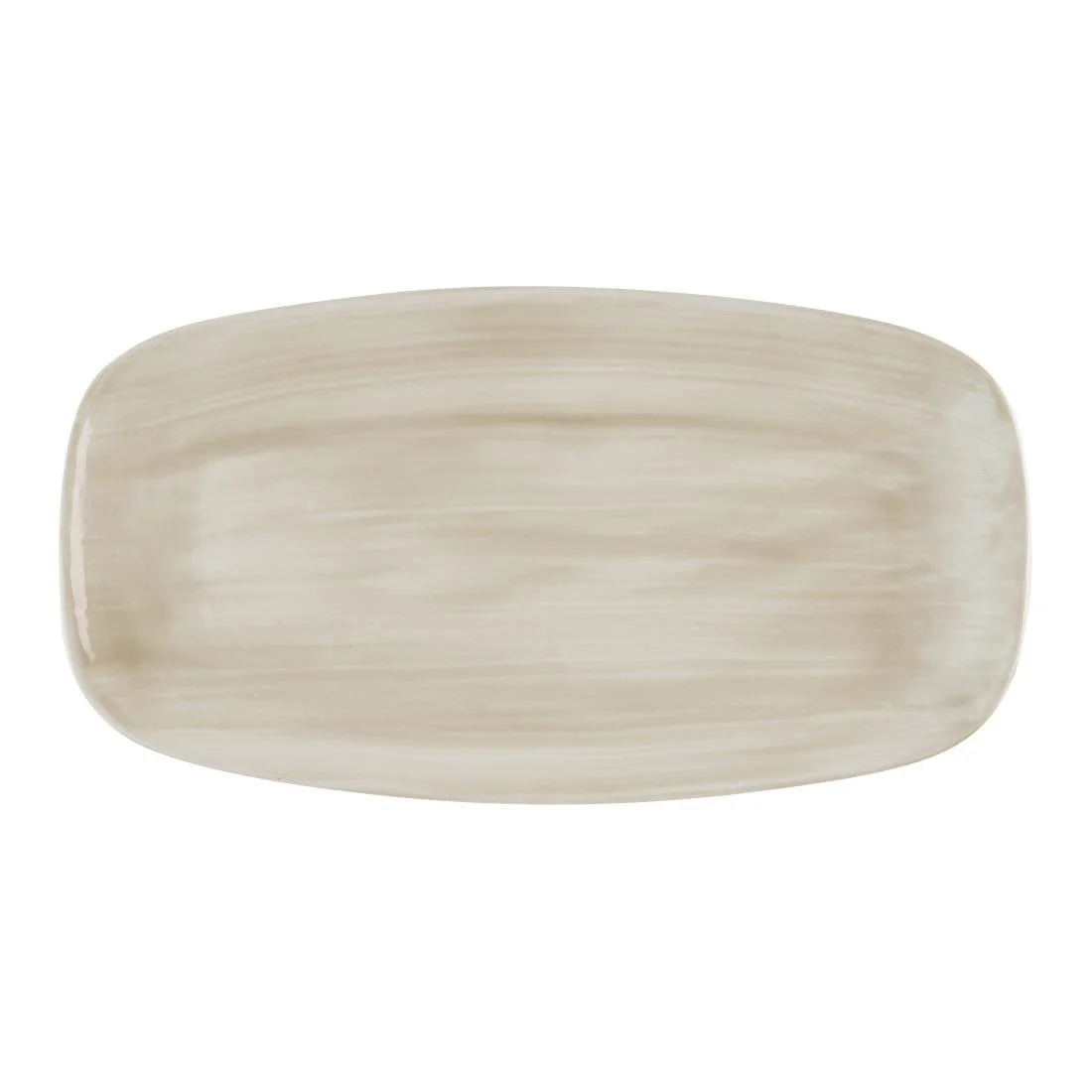Churchill Stonecast Canvas Natural Chef's Oblong Plates 350x187mm (6 Pack) - Image 1