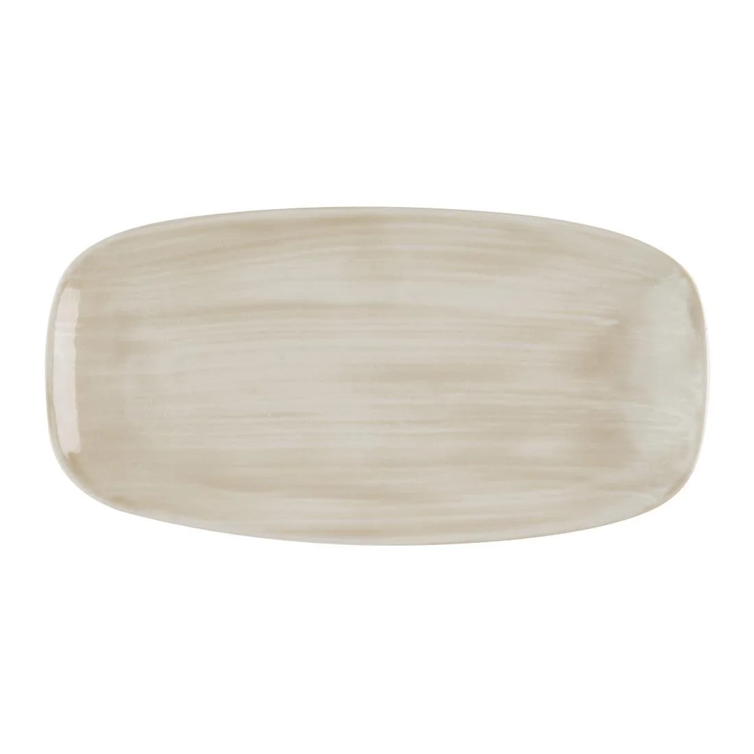 Churchill Stonecast Canvas Natural Chefs Oblong Plates 288x152mm(12 Pack)