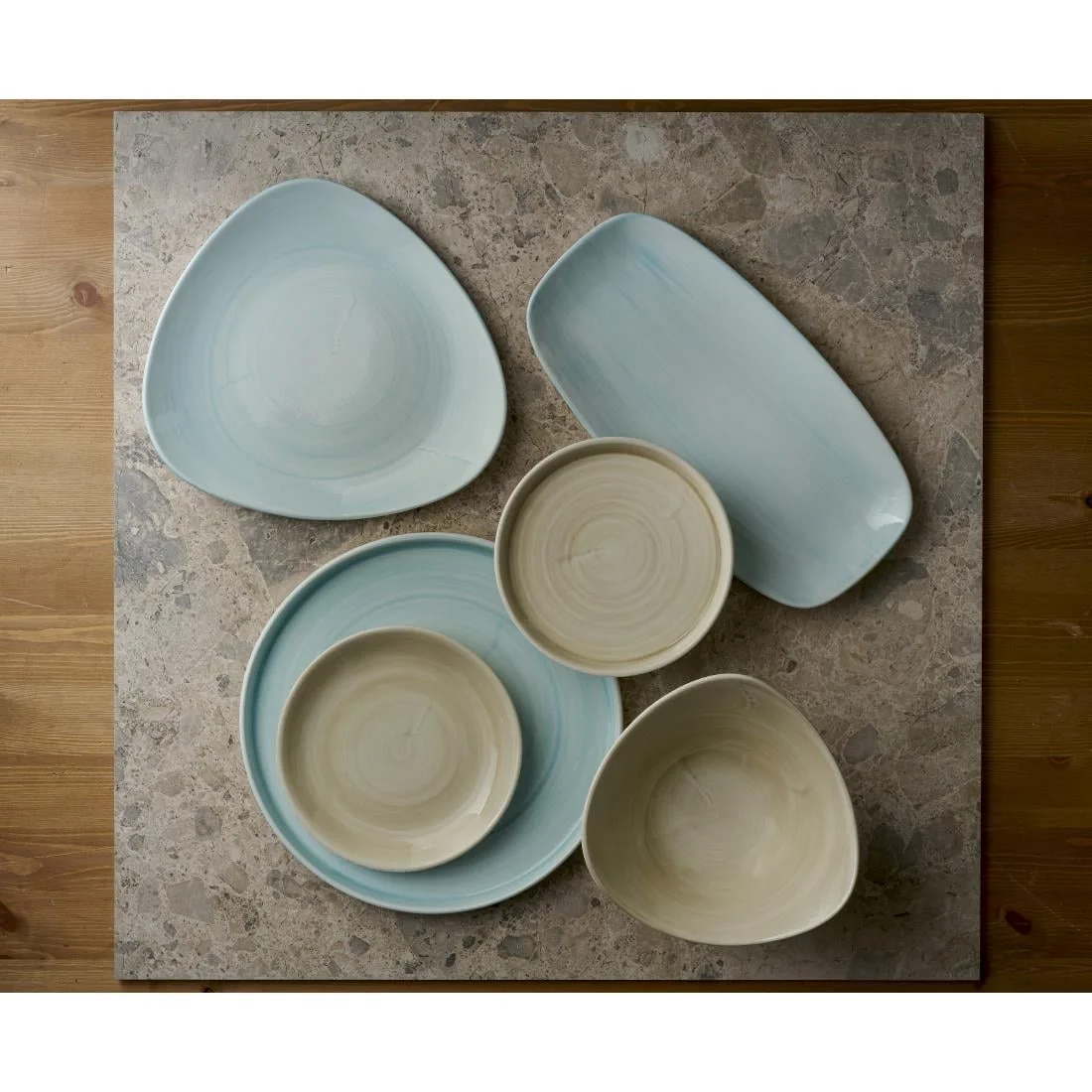 Churchill Stonecast Canvas Breeze Lotus Plates 254mm (12 Pack) - Image 2