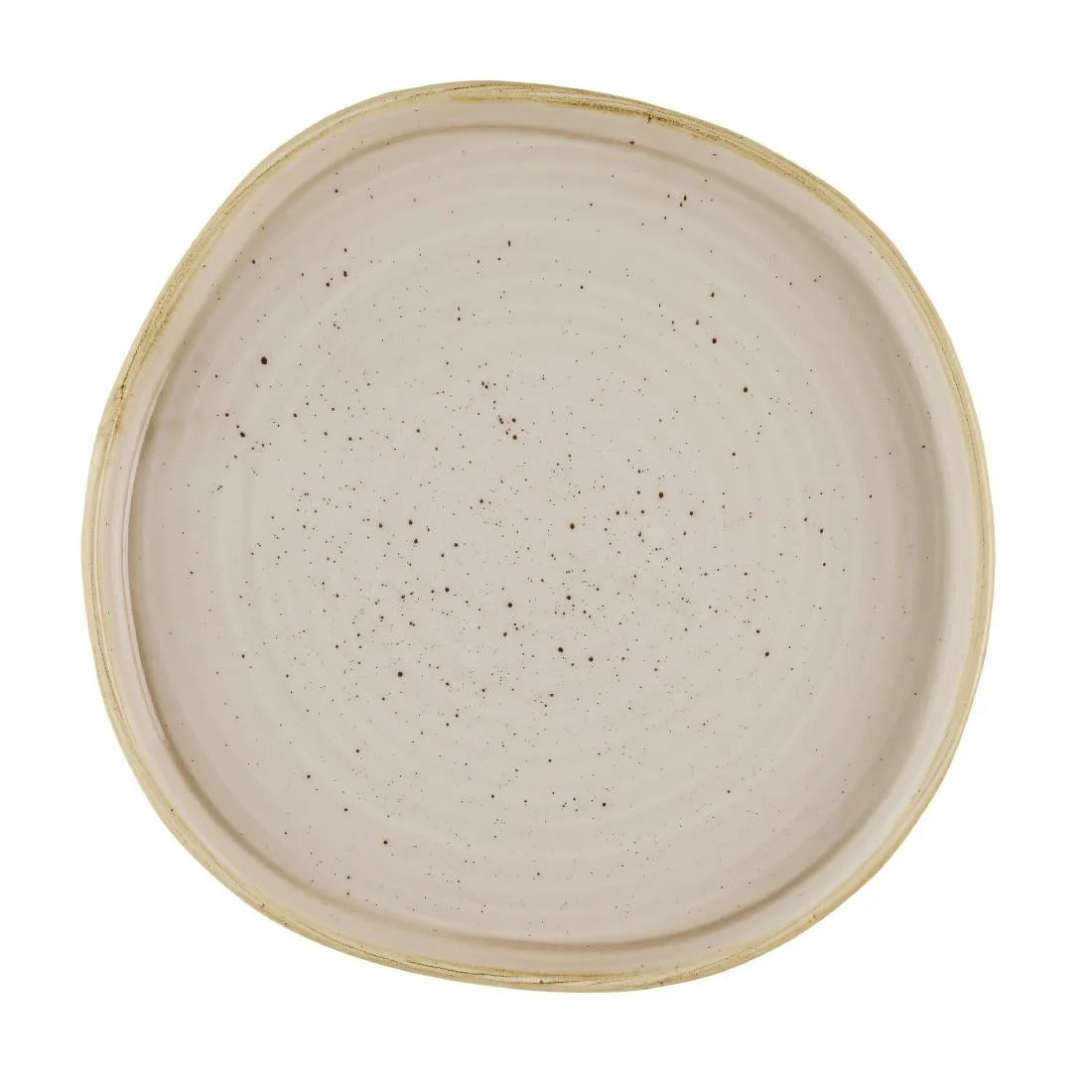 Churchill Stonecast Nutmeg Cream Organic Walled Plates 206mm (6 Pack) - Image 1