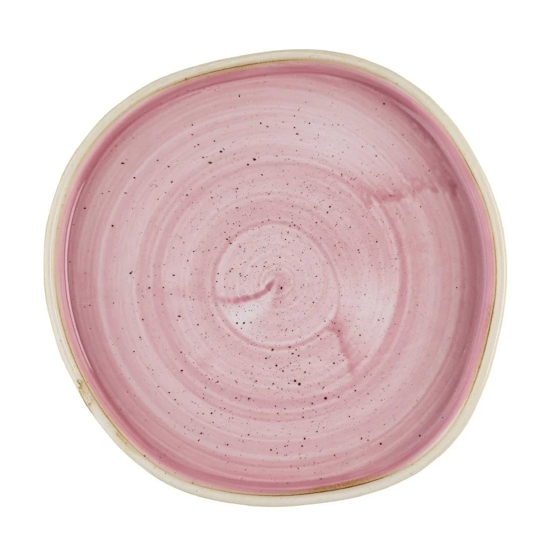 Churchill Stonecast Petal Pink Organic Walled Plates 206mm (6 Pack) - Image 1