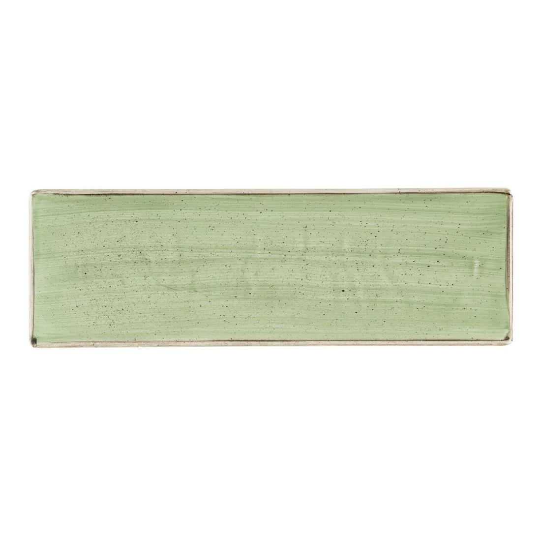 Churchill Stonecast Sage Green Oblong Plates 330 x 110mm (6 Pack)