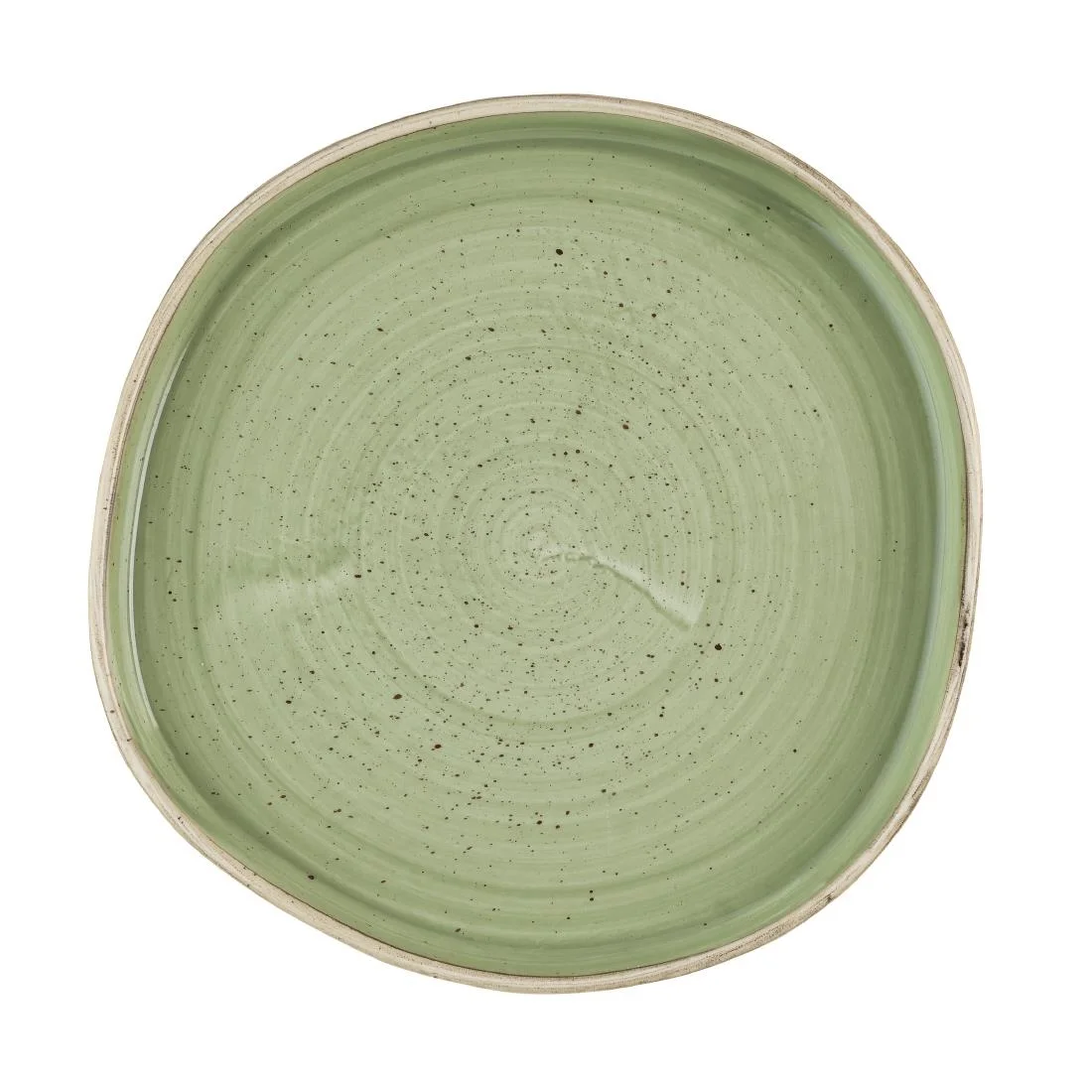 Churchill Stonecast Sage Green Organic Walled Plates 206mm (6 Pack)
