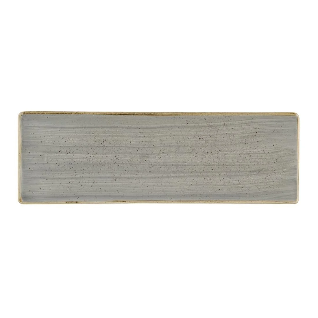 Churchill Stonecast Grey Oblong Plates 330 x 110mm (6 Pack)