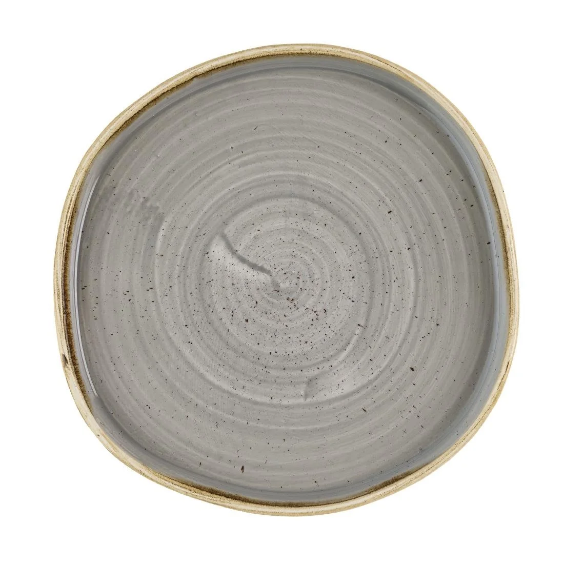 Churchill Stonecast Grey Organic Walled Plates 206mm (6 Pack) - Image 1