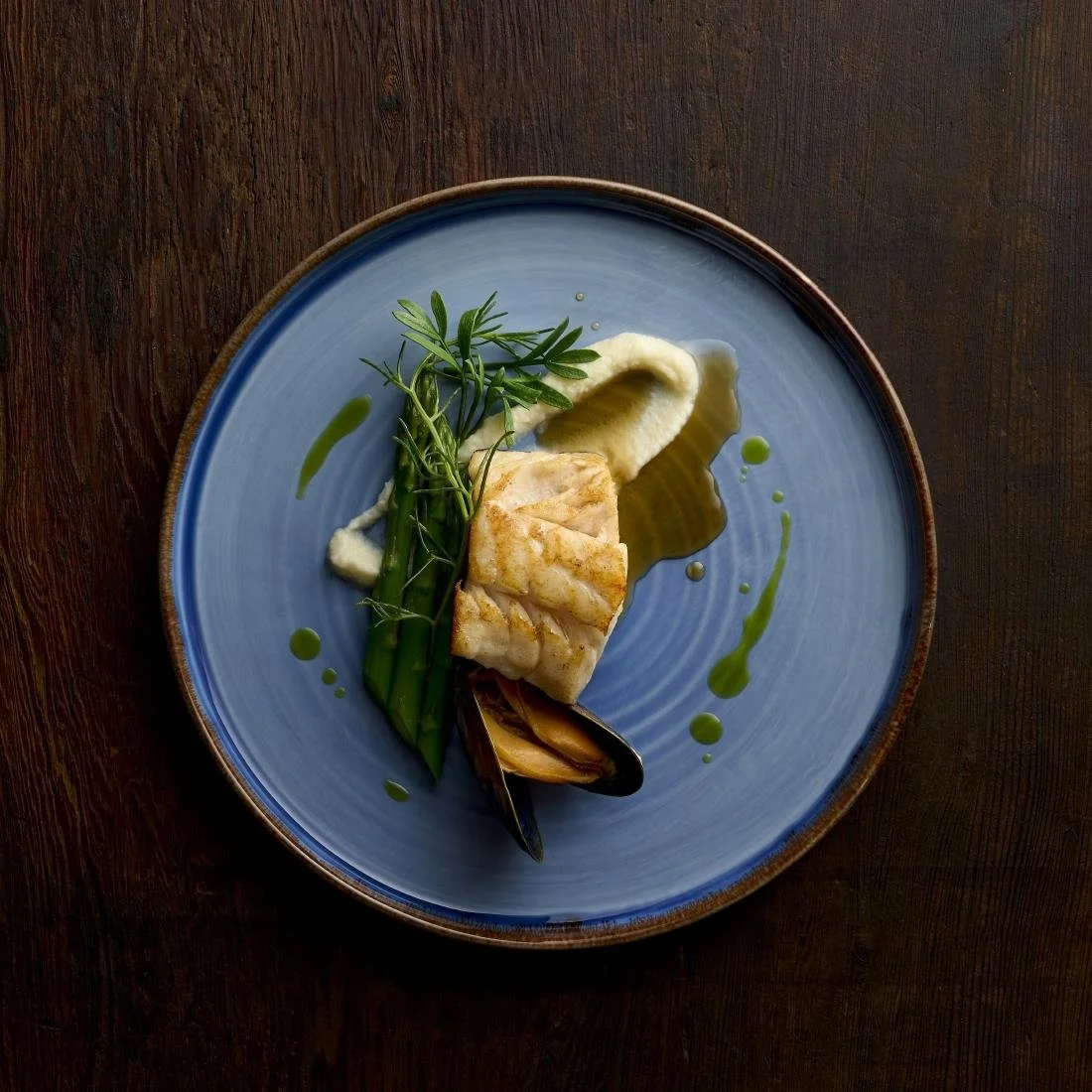 Dudson Harvest Indigo Walled Plates 210mm (6 Pack) - Image 2