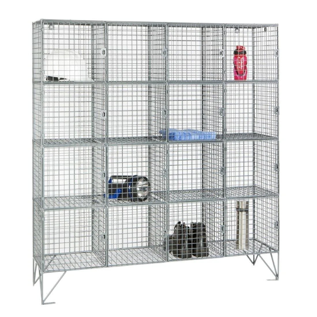 Sixteen Compartment Mesh Locker