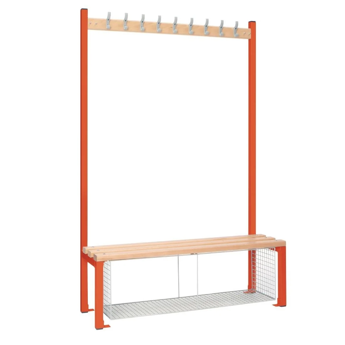 Single-Sided Island Seating with Mesh Tray Red