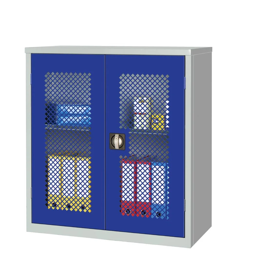 Mesh-Fronted Stock Control Cupboard Blue