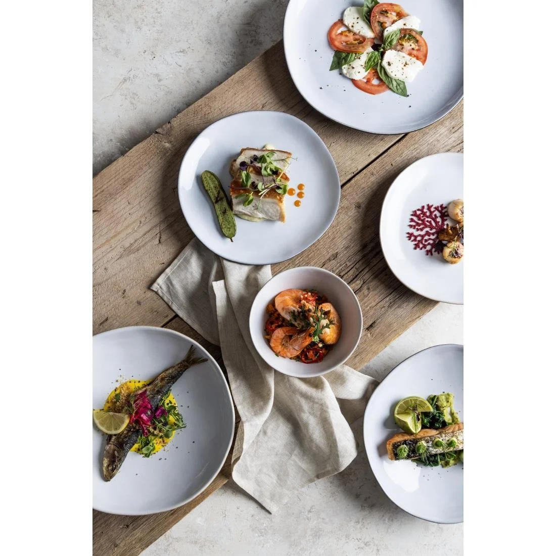 Olympia Raw Recycled Clay Coupe Bowls Natural 230mm (6 Pack) - Image 2