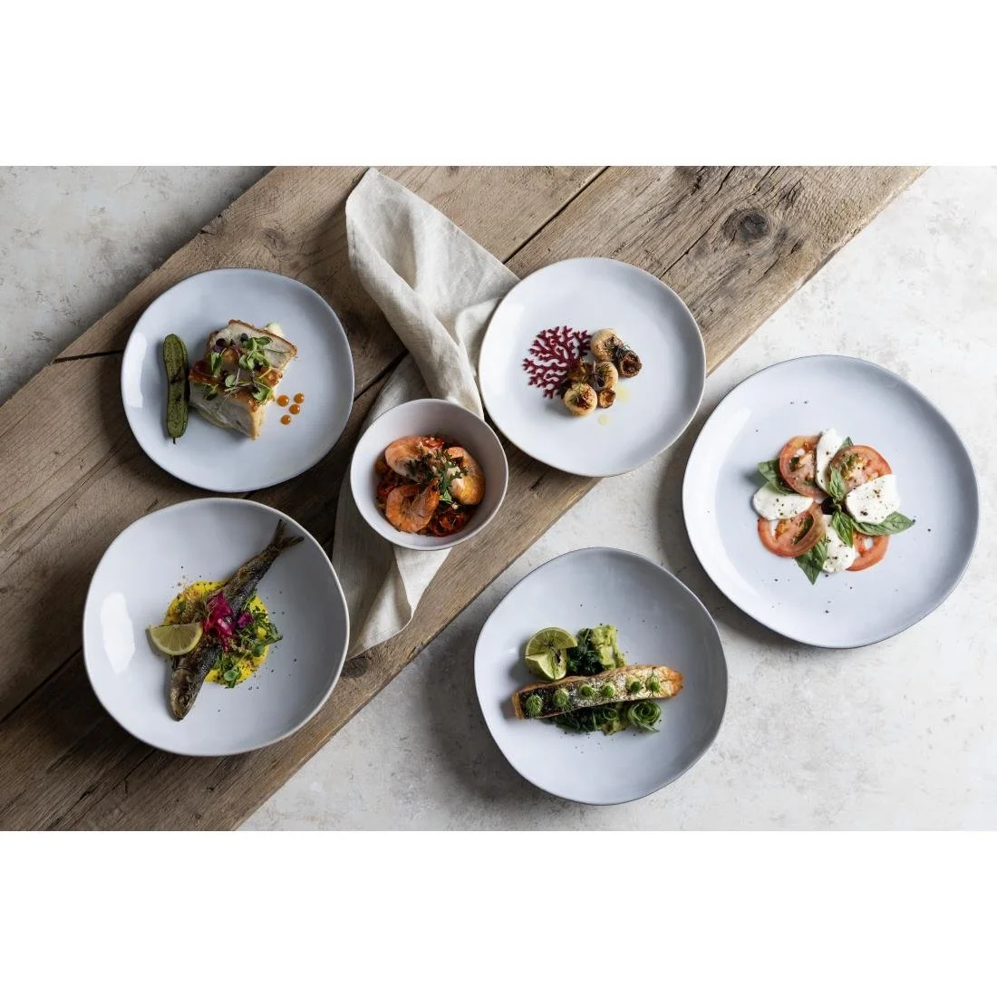 Olympia Raw Recycled Clay Coupe Plates Natural 260mm (6 Pack) - Image 2