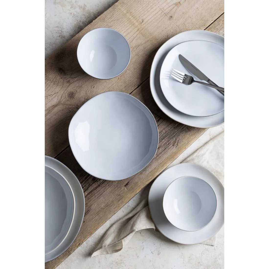 Olympia Raw Recycled Clay Coupe Plates Natural 260mm (6 Pack) - Image 4
