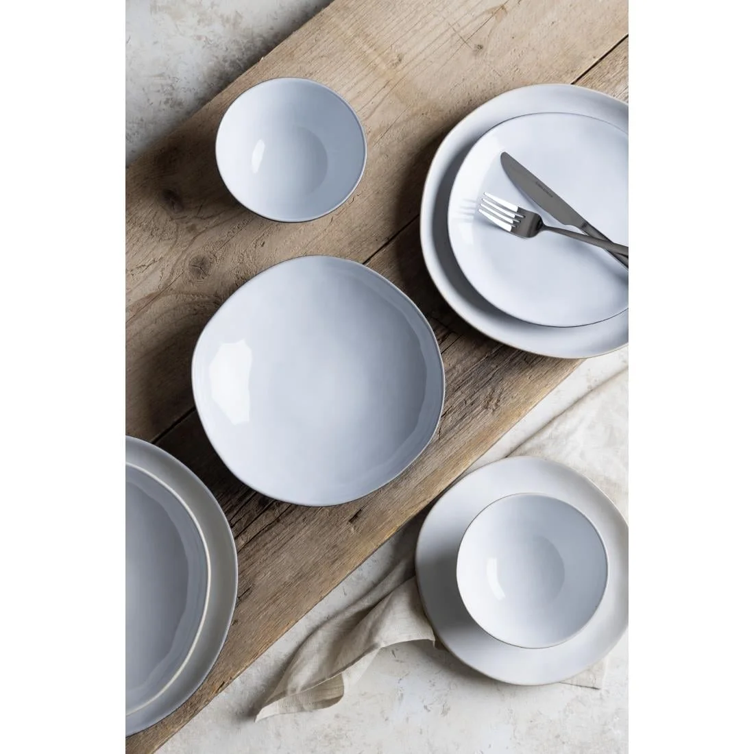 Olympia Raw Recycled Clay Coupe Bowls Charcoal 230mm (6 Pack) - Image 3