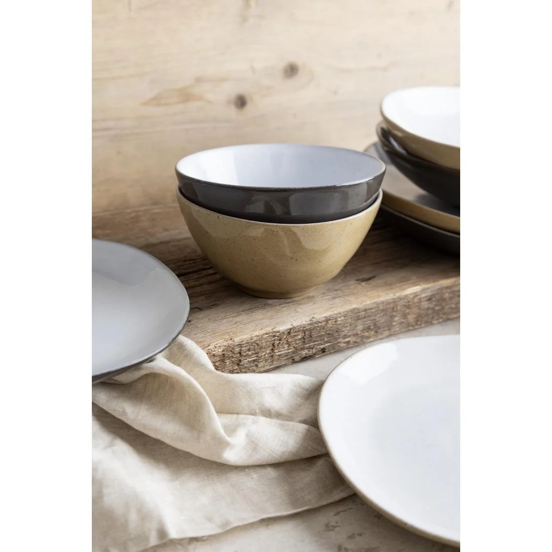 Olympia Raw Recycled Clay Deep Bowls Natural 140mm (6 Pack) - Image 5