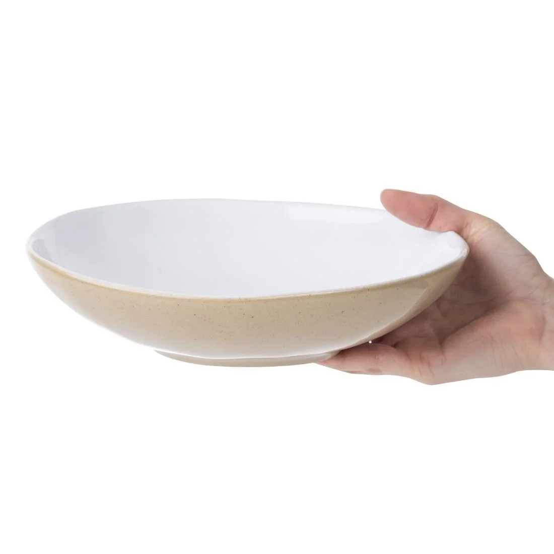 Olympia Raw Recycled Clay Coupe Bowls Natural 230mm (6 Pack) - Image 10