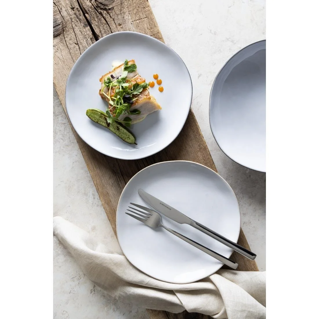 Olympia Raw Recycled Clay Coupe Plates Charcoal 220mm (6 Pack) - Image 5