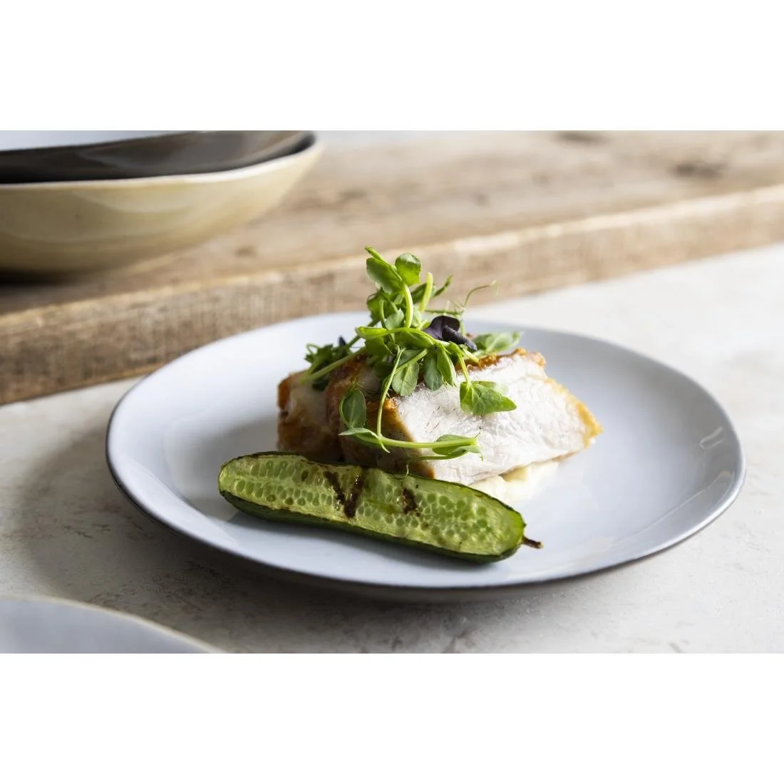 Olympia Raw Recycled Clay Coupe Plates Charcoal 220mm (6 Pack) - Image 11