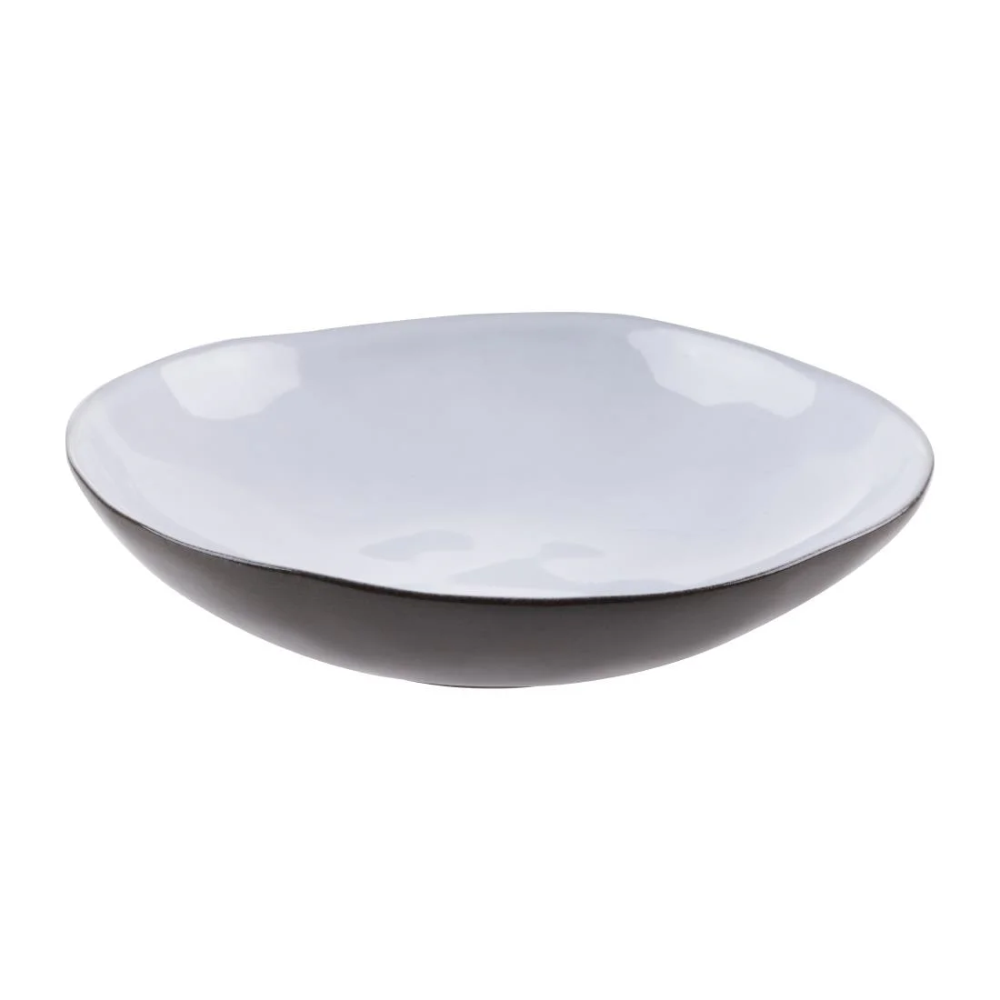 Olympia Raw Recycled Clay Coupe Bowls Charcoal 230mm (6 Pack)