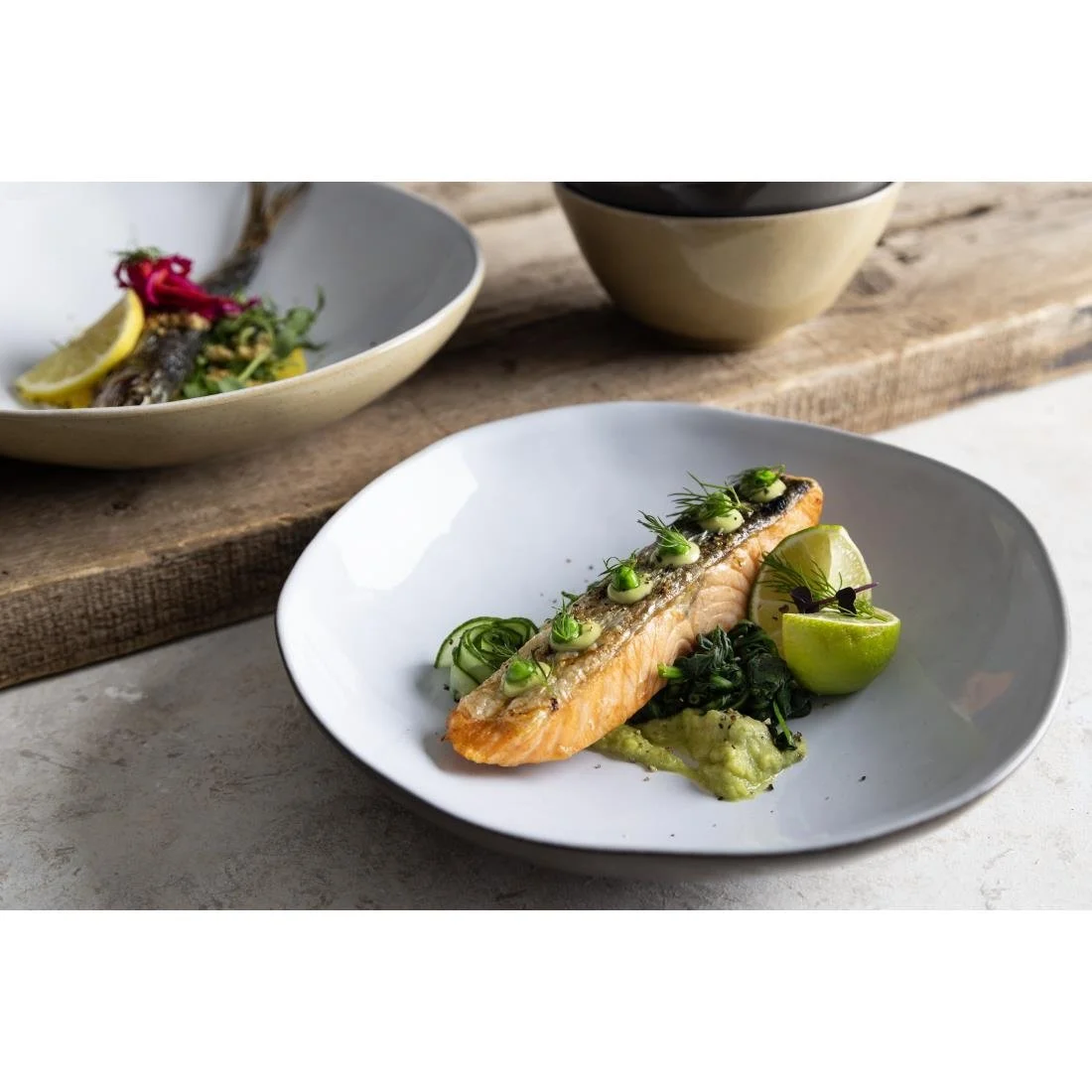 Olympia Raw Recycled Clay Coupe Bowls Charcoal 230mm (6 Pack) - Image 13