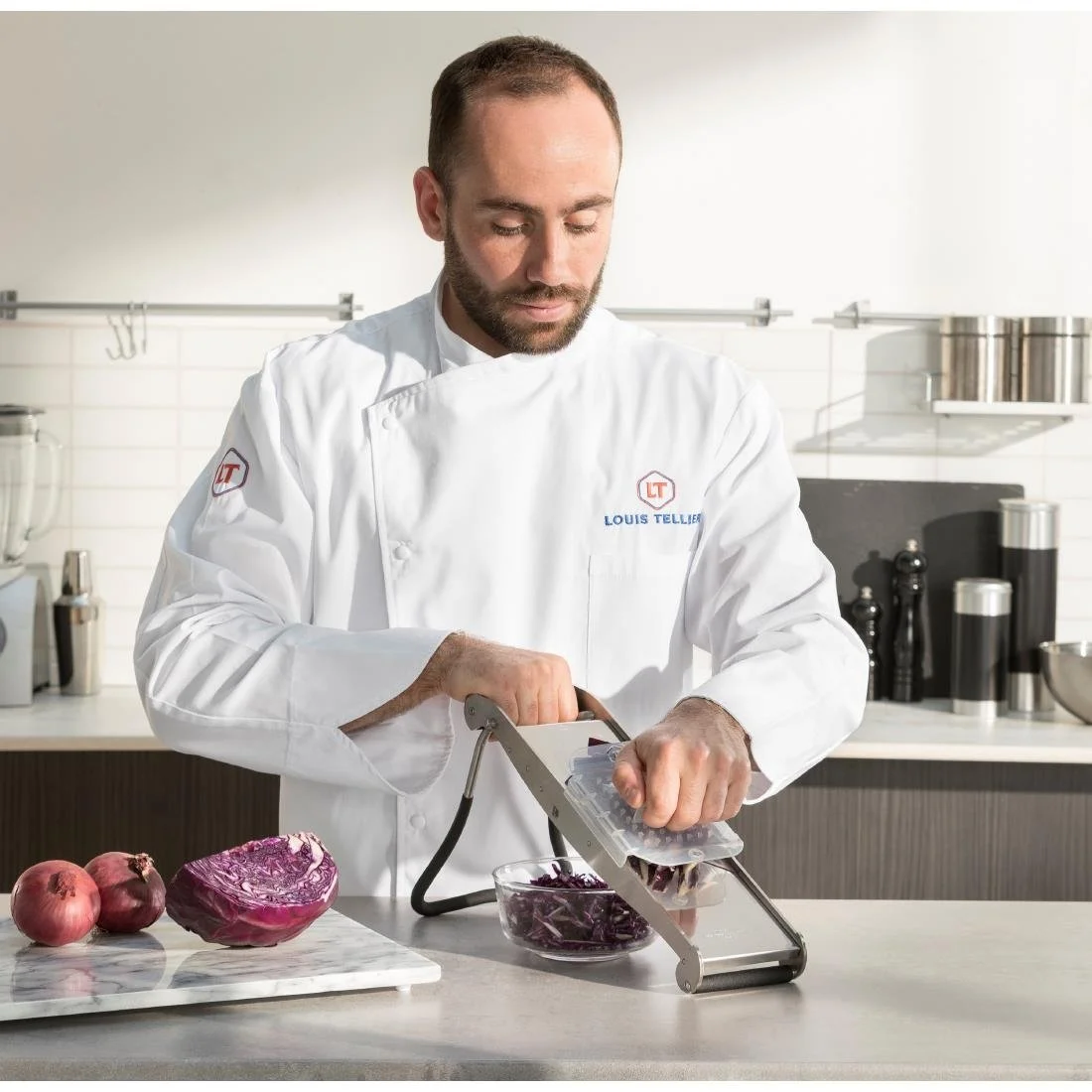 Louis Tellier Bron Compact Pro Stainless Steel Japanese Mandoline - Image 2